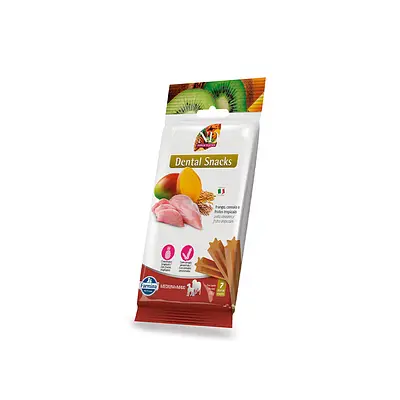 Snack N&D Dental Tropical para Cães de Médio e Grande Porte Sabor Frango, Cereais e Frutas Tropicais 100 g