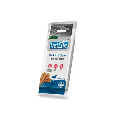 Petisco Dental Vet Life Pork Potato para Cães de Raças Médias e Grandes 100 g