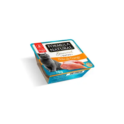Ração Úmida Fórmula Natural Fresh Meat Gourmet para Gatos Adultos Sabor Peito de Frango 70 g