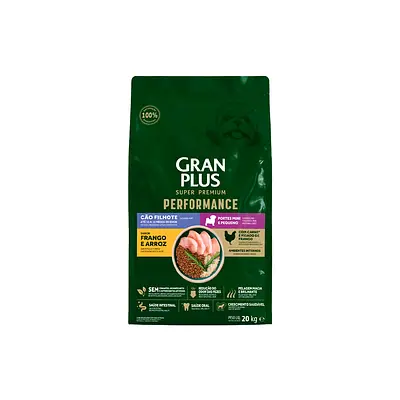 Ração GranPlus Performance para Cães Filhotes de Porte Mini e Pequeno Sabor Frango e Arroz