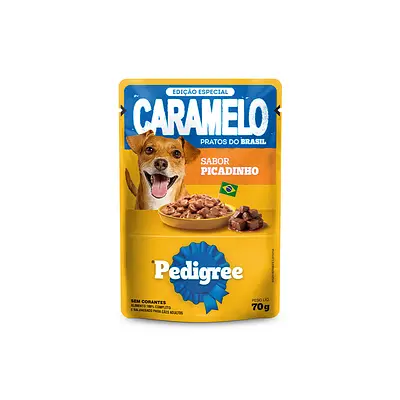 Ração Úmida Pedigree Caramelo para Cães Adultos Sabor Picadinho 70 g