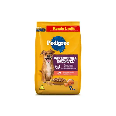 Ração Pedigree Barriguinha Saudável para Cães Adultos de Raças Pequenas e Minis Sabor Salmão