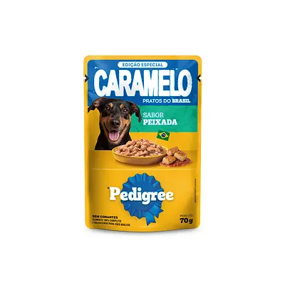 Ração Úmida Pedigree Caramelo Sabor Peixada para Cães Adultos 70 g