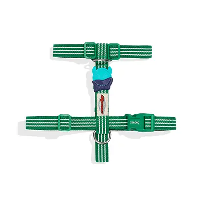 Peitoral H Zee.Dog Velvet Vibes Vert para Cães