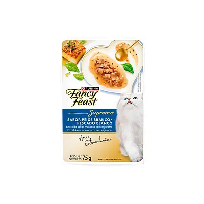 Ração Úmida Fancy Feast para Gatos Adultos Sabor Peixe 75 g
