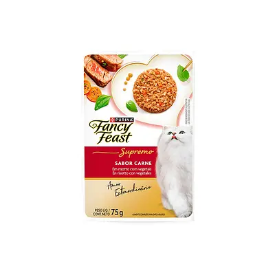 Ração Úmida Fancy Feast para Gatos Adultos Sabor Carne 75 g