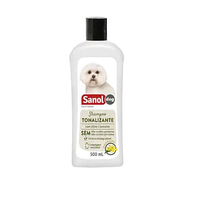 Shampoo Sanol Dog Tonalizante Pelos Claros 500ml