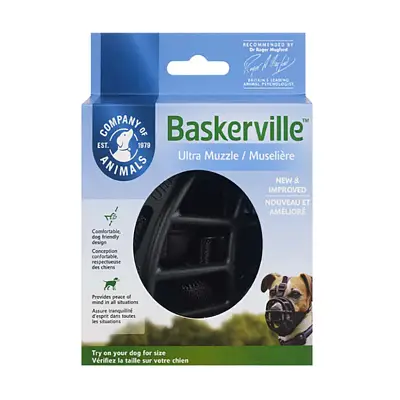 Focinheira Cães Baskerville Preta XXG