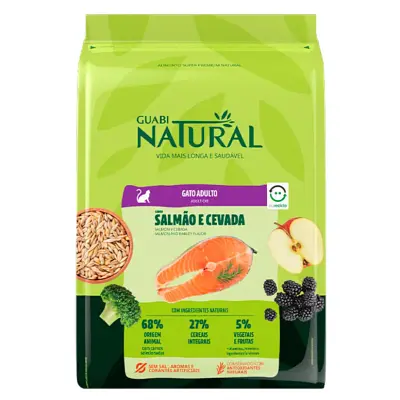 Ração Guabi Natural Gatos Adultos Salmão e Cevada 7,5kg