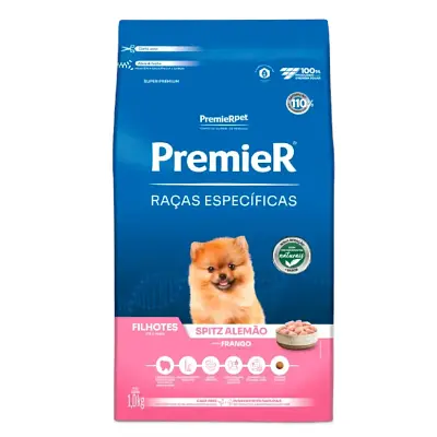 Ração Premier Raças Específicas Cães Filhotes Spitz Alemão Frango 1kg