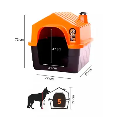 Casa Durapets Plástica Durahouse Laranja N.5