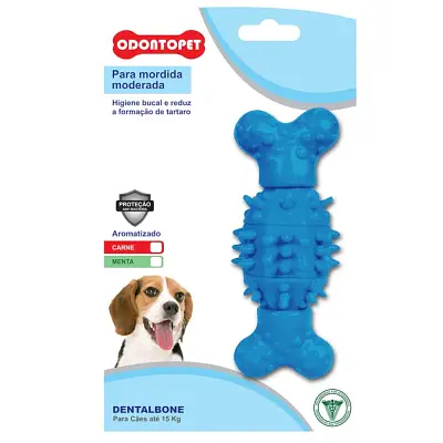 Brinquedo Mordedor Dentalbone Spin Cães Até 15kg Sabor Menta Odontopet