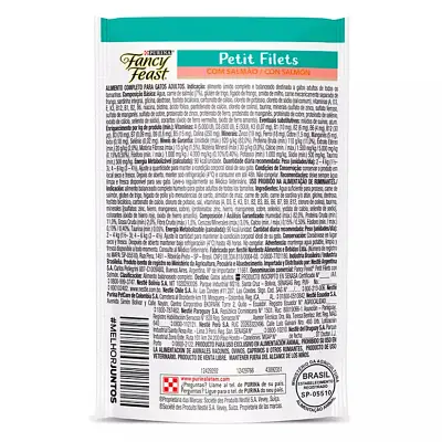 Ração Úmida Gatos Fancy Feast Petit Filet Salmão Sachê 85g
