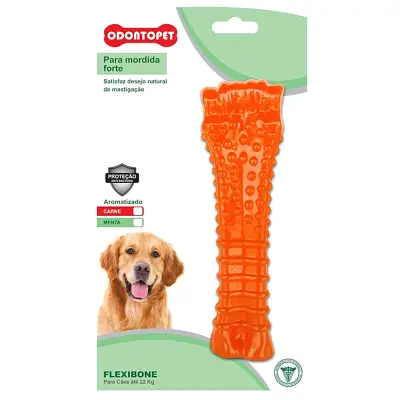 Brinquedo Mordedor Flexi Tbone Cães Até 22kg Odontopet