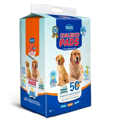 Tapete Higienico Chalesco Pads 60Cm X 55Cm C/50 Unidades