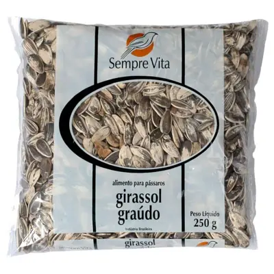 Ração Para Pássaros Sempre Vita Girassol Graúdo 250g