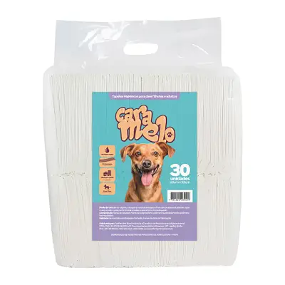 Tapete Higiênico Caramelo 60x55cm para Cães 30 Unidades