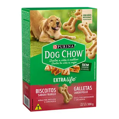Biscoito Dog Chow Frango Raças Médias e Grandes 500g