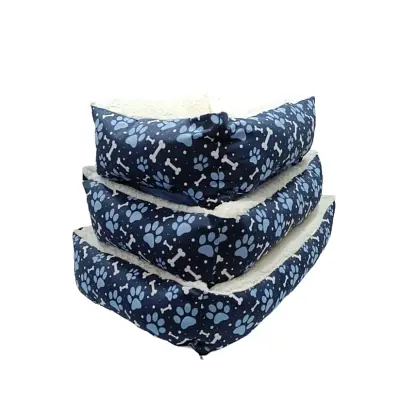 Cama para Cães e Gatos CamaPet Ossinho Ovelha Azul Tamanho G