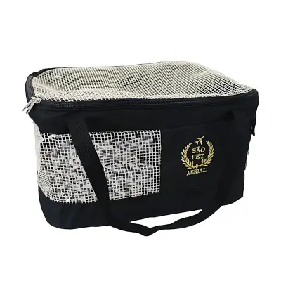 Bolsa de Transporte Aerial Pet Preta São Pet 43x32x24cm