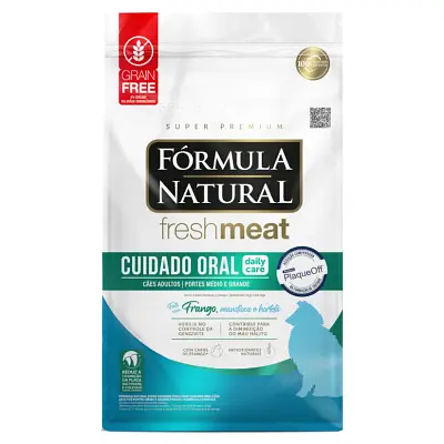 Ração Fórmula Natural Cães Fresh Meat Cuidado Oral Adultos Raças Med/Gd 12Kg