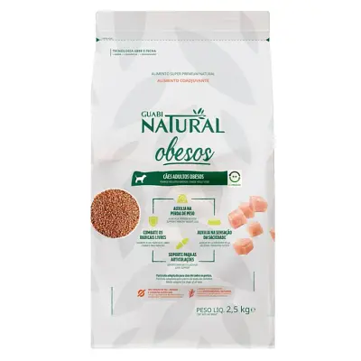 Ração Guabi Natural Cães Obesos Todos os Portes 2,5Kg