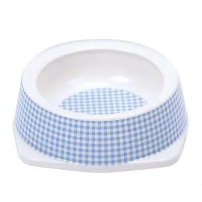 Comedouro para Gatos Jambo Plástico Vichy Azul 110ml