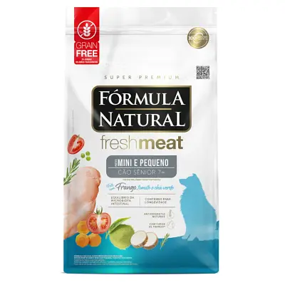 Ração Fórmula Natural Cães Fresh Meat Sênior Raças Mini e Pequenas Sabor Frango 2,5kg