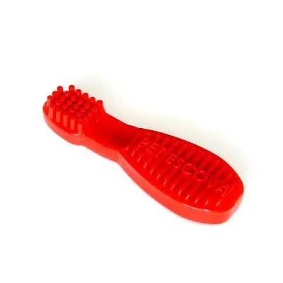 Brinquedo Cães Pet Games Mordedor Pet Escova Vermelho 16cm. Tam.M