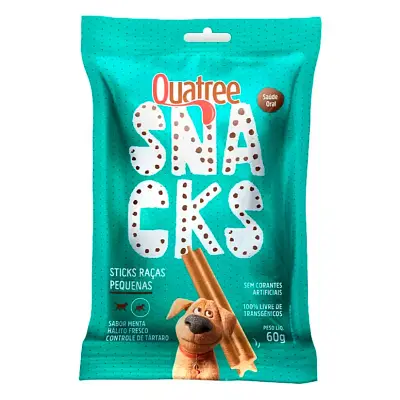 Snacks Quatree Sticks Cães Raças Pequenas 60g