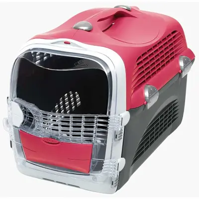 Caixa de Transporte Chalesco Cabrio Hagen Cat Vermelho Gatos