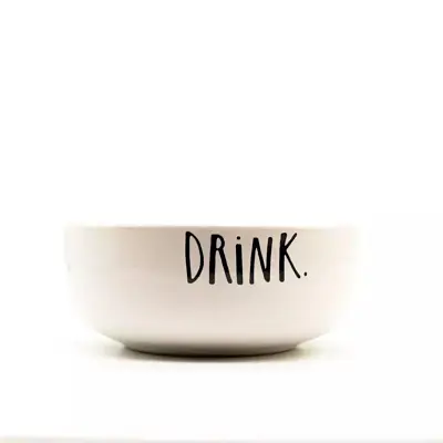 Bebedouro Cerâmica Pet Injet Drink Branco Médio