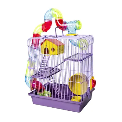 Gaiola para Hamster 3 Andares Lilás Jel Plast