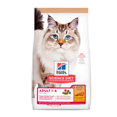 Ração Hill s Science Diet Sem Milho, Trigo ou Soja para Gatos Adultos Sabor Frango 1,59kg