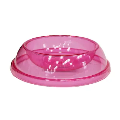 Comedouro e Bebedouro Para Cães Cristal Rosa Tudo Pet 180ml