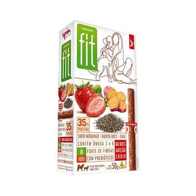 Stick Para Cães Fit Spin Pet Sabor Morango, Batata Doce e Chia 50g