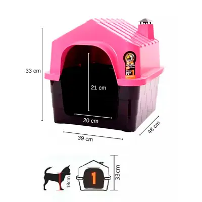 Casa Durapets Plástica Durahouse Rosa Nº1