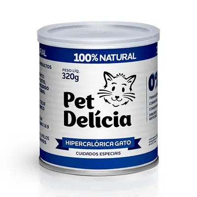 Ração Úmida Pet Delícia Gatos Hipercalórica 320g