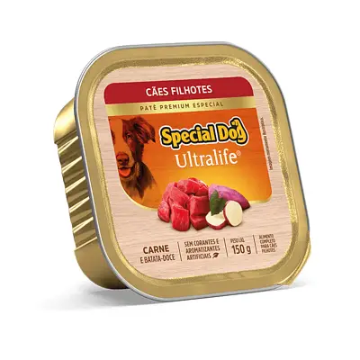 Ração Special Dog Pate Cães Filhotes Carne 150g