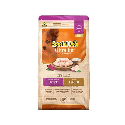 Ração Cães Special Dog Ultralife Junior Raças Pequenas Frango E Arroz 15kg