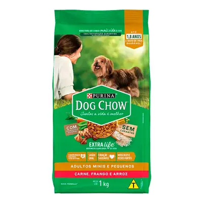 Ração Nestle Purina Dog Chow Adultos Extra Life Frango e Arroz 1kg