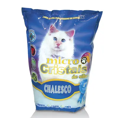Areia Higiênica Sílica Chalesco Micro Cristais em Gel para Gatos 1,8kg