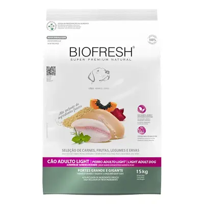 Ração Biofresh Cães Light Raças Grandes e Gigantes 15kg