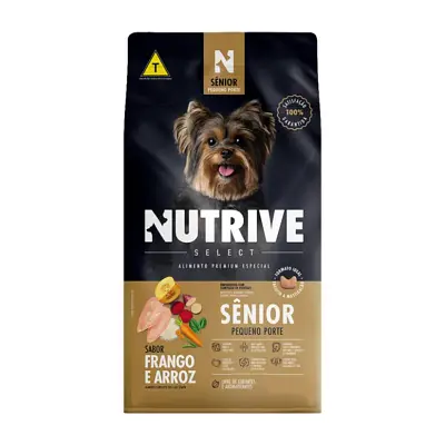 Ração Cães Nutrive Select Senior Pequeno porte Frango e Arroz 2,5kg
