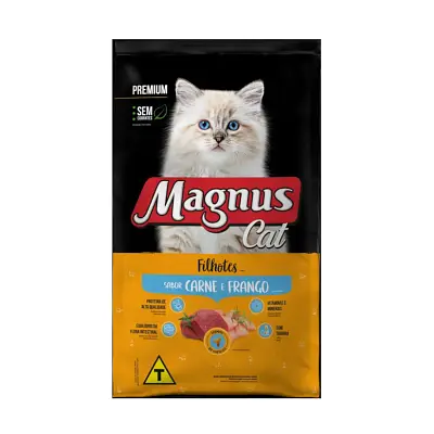 Ração Magnus Premium Gatos Filhotes Carne e Frango 10,1kg