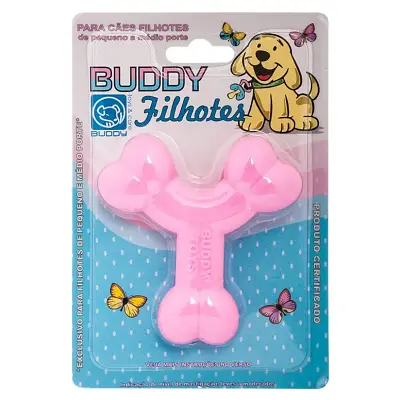 Brinquedo Cães Buddy Toys Ossinho Rosa