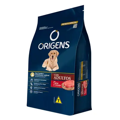Ração Origens Cães Adultos Carne e Cereais 15kg