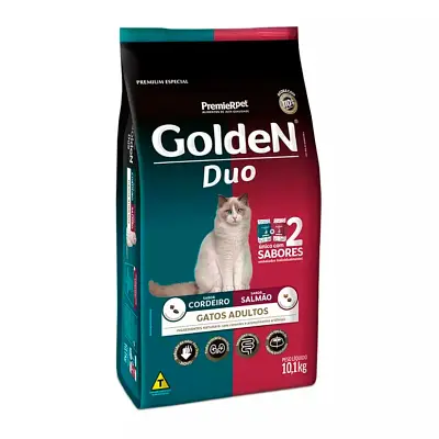 Ração Golden Gatos Adultos Duo Cordeiro e Salmão 3kg