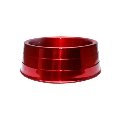 Comedouro Cães Dog Head Alumínio Pesado Colorido Vermelho Médio 1800ml