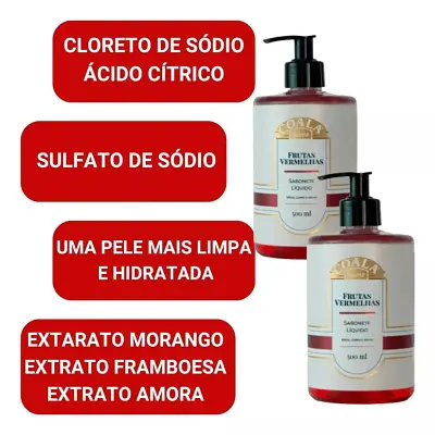 Sabonete Liquído para Pele Frutas Vermelhas Coala 500ml